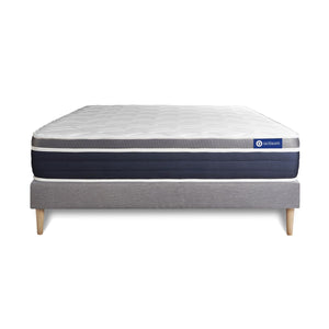 Kit rete e materasso Actiflex confort 120x210cm - Spessore : 26cm - Molle insacchettate e memory foam - Moderatamente rigido