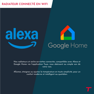 Radiatore elettrico Thomson WiFi con ceramica secca e inerzia a film, termostato intercambiabile, molibdeno da 2000 W