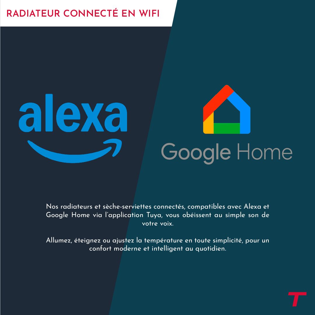 Radiatore elettrico Thomson WiFi con ceramica secca e inerzia a film, termostato intercambiabile, molibdeno da 1000 W