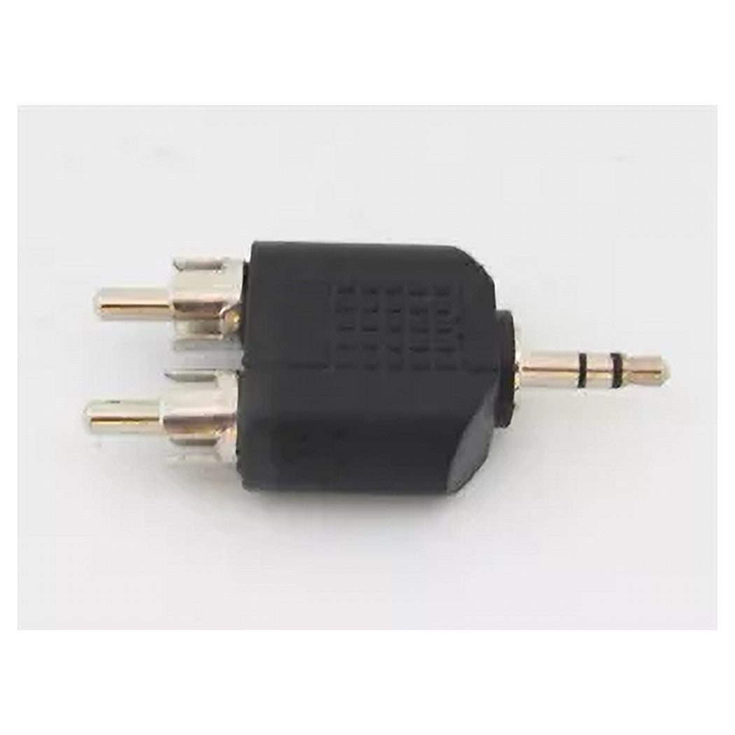 Connettore Adattatore Audio Splitter 2 Rca Maschio Ad Aux 3,5 Mm Maschio C-049         