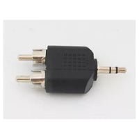 Connettore Adattatore Audio Splitter 2 Rca Maschio Ad Aux 3,5 Mm Maschio C-049         