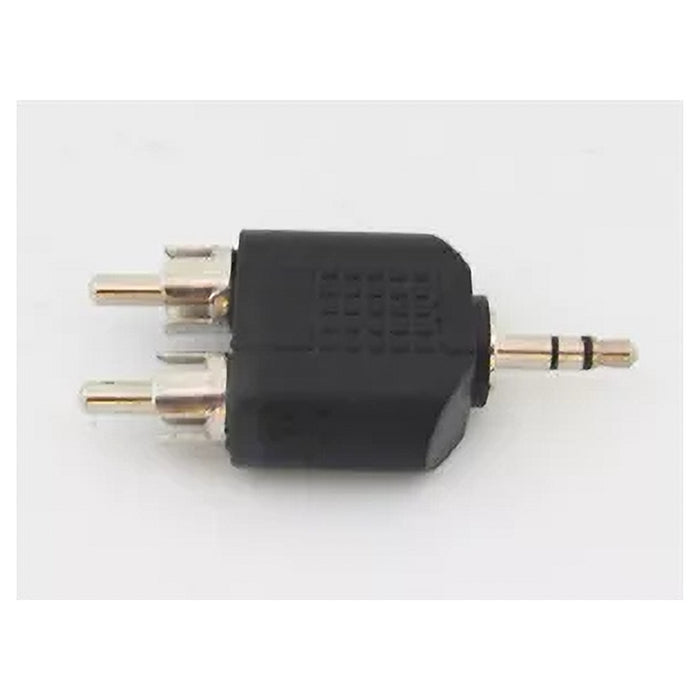 Connettore Adattatore Audio Splitter 2 Rca Maschio Ad Aux 3,5 Mm Maschio C-049         