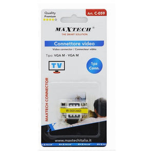 Connettore Adattatore Convertitore Accoppiatore Vga Maschio-maschio Video C-059         