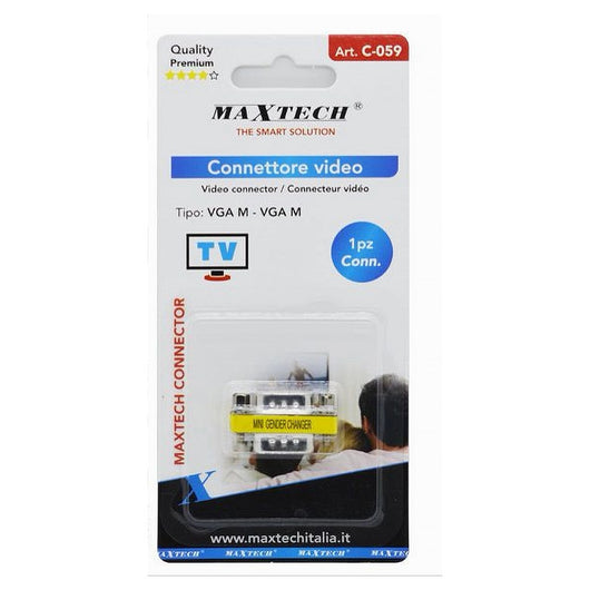 Connettore Adattatore Convertitore Accoppiatore Vga Maschio-maschio Video C-059         