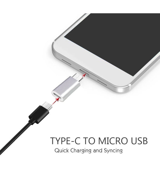 Connettore Adattatore Convertitore Da Usb-c Tipo C Type-c A Micro Usb Microusb         