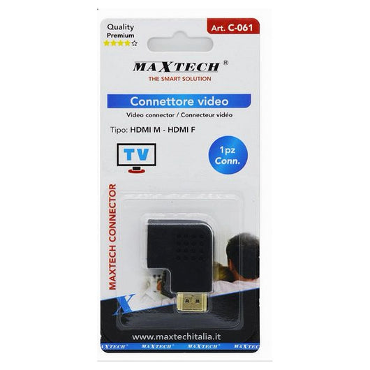 Connettore Adattatore Hdmi Maschio/femmina Angolato Piatto Convertitore Video C-061         