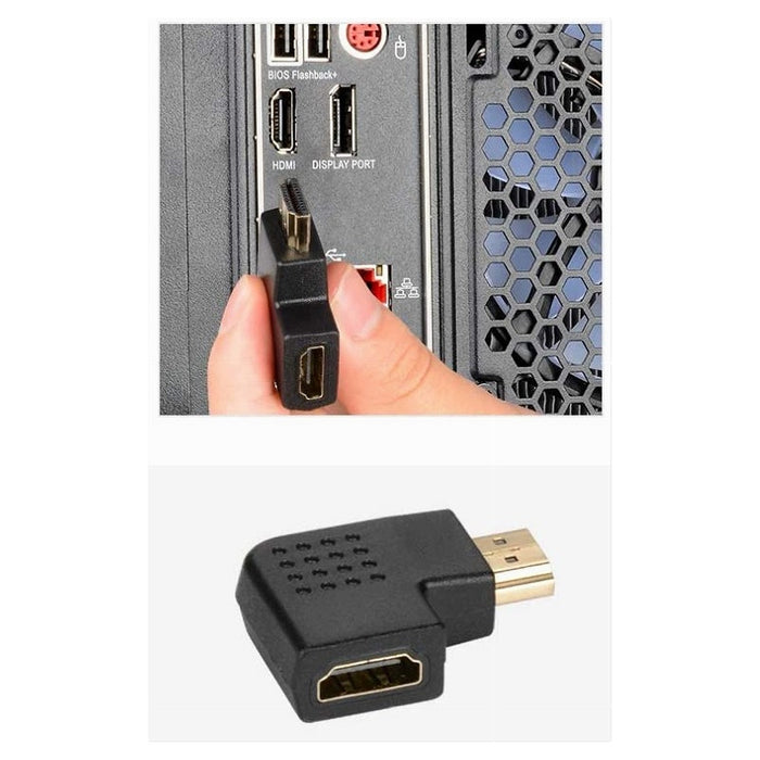 Connettore Adattatore Hdmi Maschio/femmina Angolato Piatto Convertitore Video C-061         