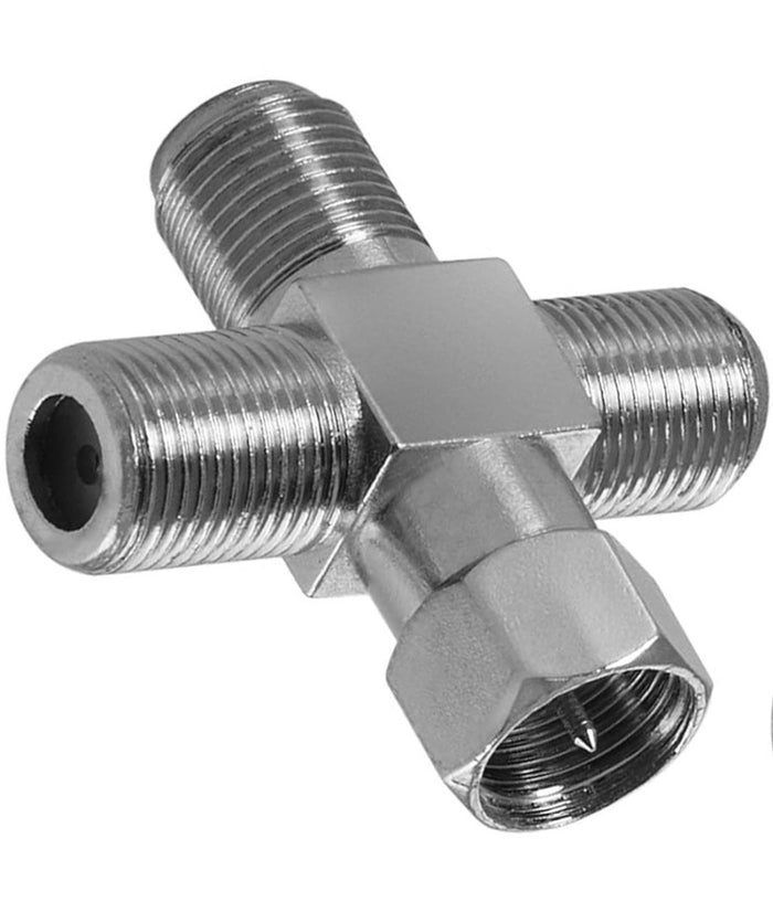 Connettore Adattatore Per Cavo Antenna Satellitare A Croce Televisore Maxtech C-004         