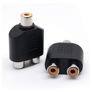 Connettore Adattatore Splitter Rca Femmina A 2 Aux Rca Femmina Audio Video C-026         