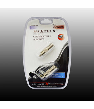 Connettore Adattatore Video Bnc Femmina Ad Rca Maschio Sorveglianza Maxtech C-bnc05         