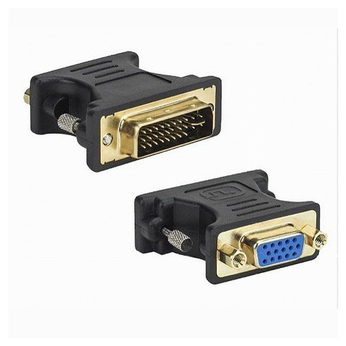 Connettore Adattatore Video Tv Da Vga Femmina A Dvi Maschio Convertitore C-053         