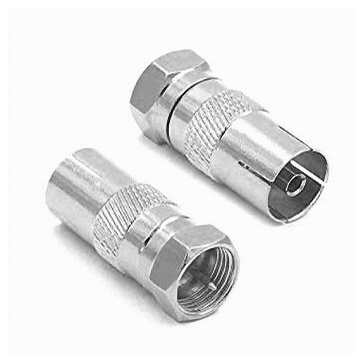 Connettore Antenna Tv Satellitare F Maschio A Femmina Adattatore Coassiale C-080         