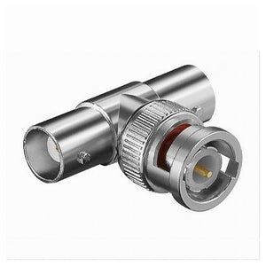 Connettore Bnc A T Maschio A Doppia Femmina Adattatore Videosorveglianza Maxtech C-bnc09         