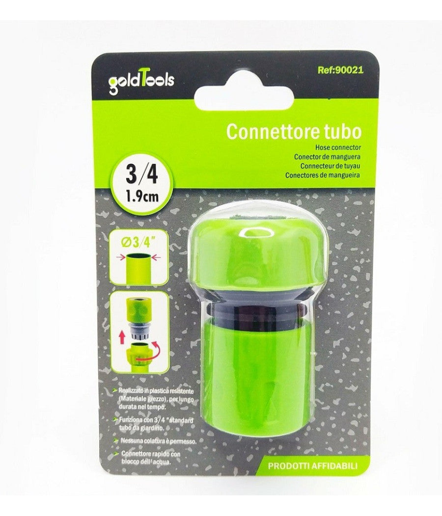 Connettore Con Innesto Rapido Con Acquastop Per Tubo Da 3/4â€³ 1.9cm 65mm 90021         