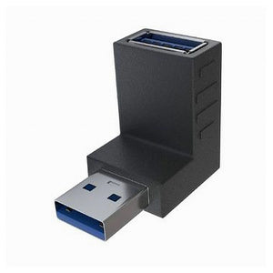Connettore Dati Adattatore Usb Maschio- Usb Femmina Ad Angolo 90° Prolunga C-057         