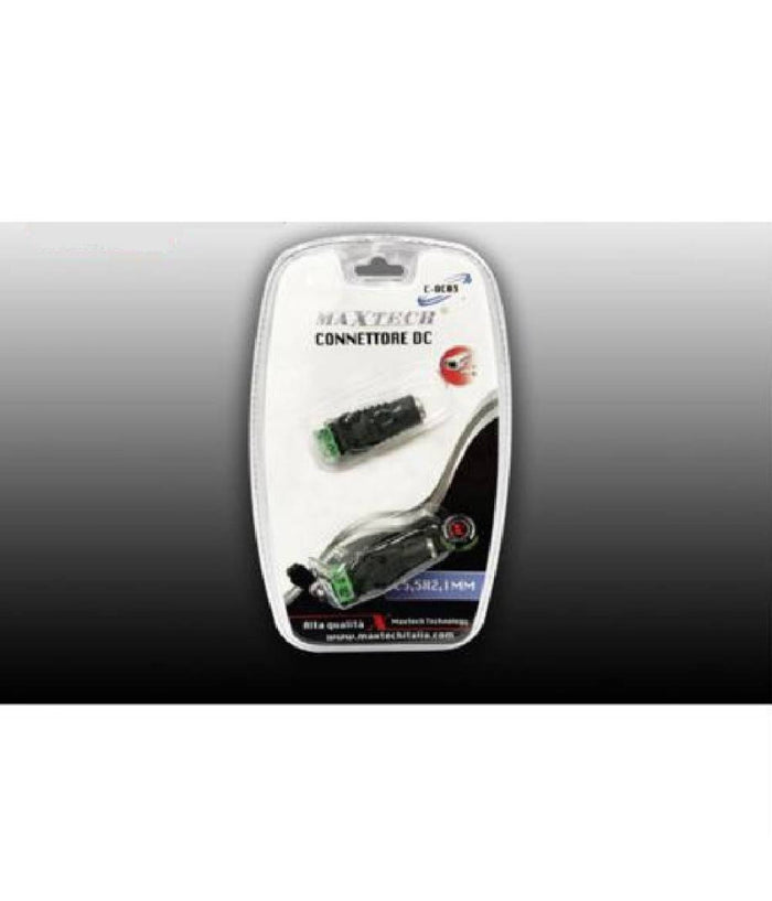 Connettore Dc 5.5x2.1mm Adattatore Femmina Alimentazione Telecamere Maxtech C-dc03         