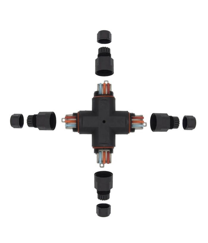 Connettore Di Giunzione Stagna Giunto Cavi Forma Di X Impermeabile Ip68 16a Cn-x         