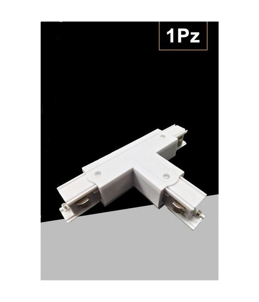 Connettore Di Tipo A T Giunto Per Binario Trifase Colore Bianco Nero Gf071-t  Bianco       