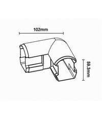 Connettore Giunto A L Per Connessioni Plafoniere Lineari Raccordabili Yl20-l         