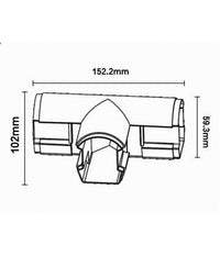 Connettore Giunto A T Per Connessioni Plafoniere Lineari Raccordabili Yl20-t         
