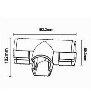 Connettore Giunto A T Per Connessioni Plafoniere Lineari Raccordabili Yl20-t         