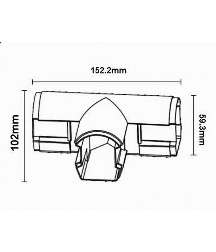 Connettore Giunto A T Per Connessioni Plafoniere Lineari Raccordabili Yl20-t         