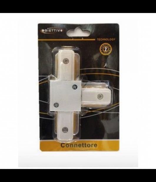 Connettore Giunzione Tipo T Per Binario Monofase 2 Poli Colore Bianco Pista-bt         