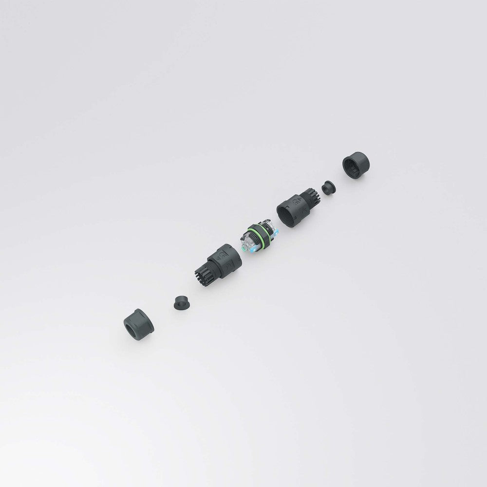 Connettore stagno IP68 per illuminazione esterna - Forma a X - Alta sicurezza 16A 240V Beneito & Faure - Spina, attacco