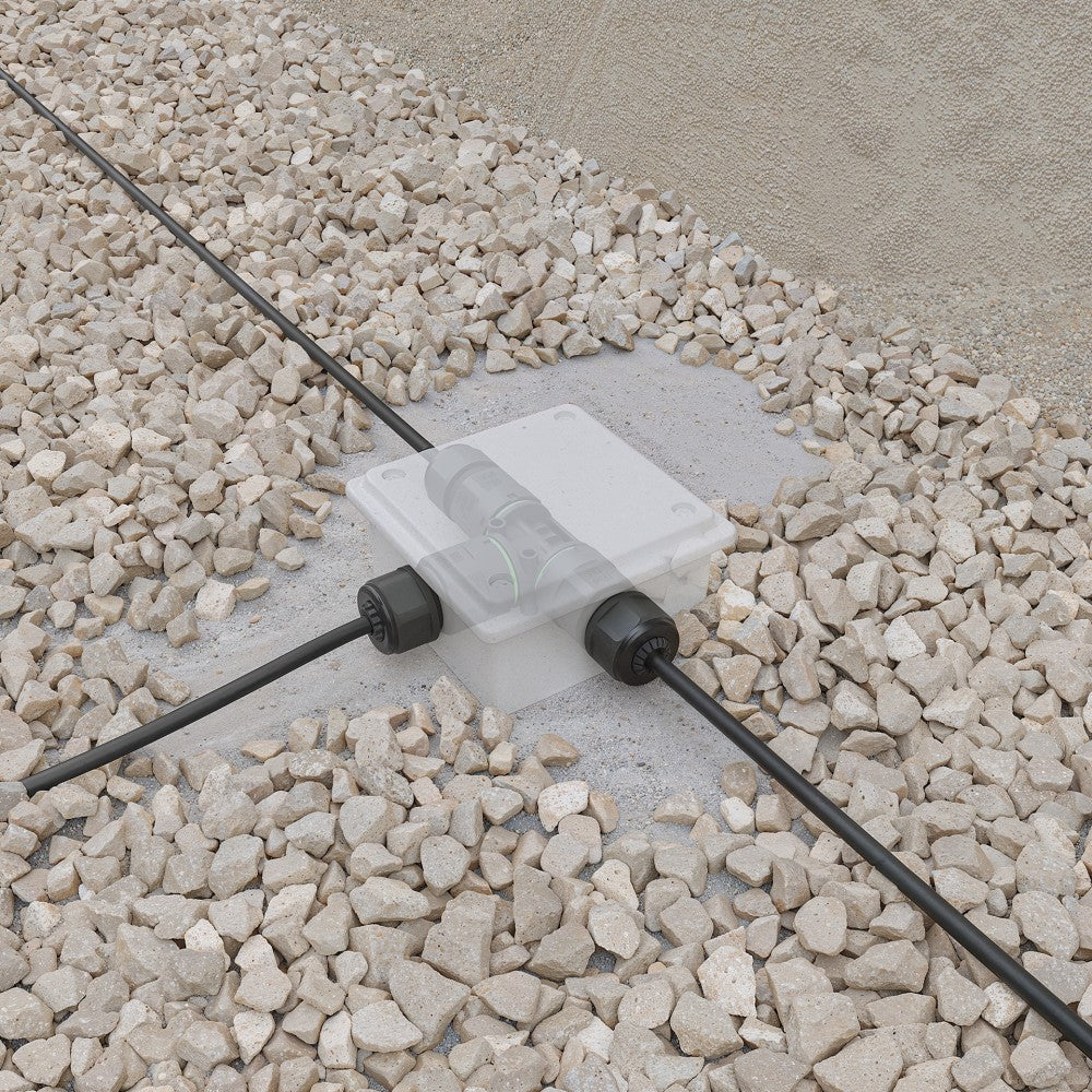 Connettore stagno IP68 per illuminazione esterna - Forma a X - Alta sicurezza 16A 240V Beneito & Faure - Spina, attacco