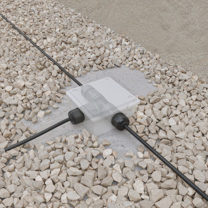 Connettore stagno IP68 per illuminazione esterna - Forma a X - Alta sicurezza 16A 240V Beneito & Faure - Spina, attacco