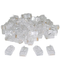 Connettore Lan 8 Poli Ethernet Plug Rj45 Maschio Da Crimpare Per Cavo Di Rrete         