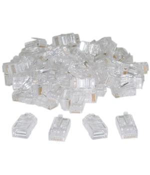 Connettore Lan 8 Poli Ethernet Plug Rj45 Maschio Da Crimpare Per Cavo Di Rrete         