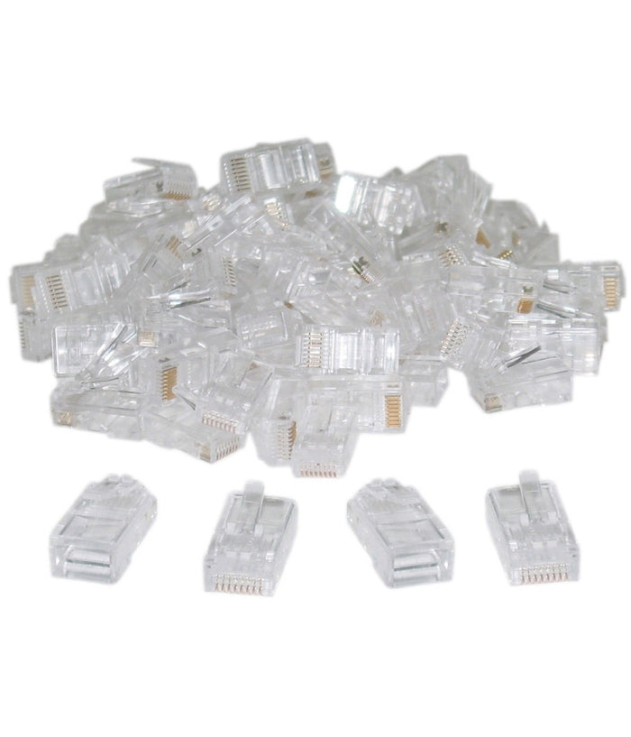 Connettore Lan 8 Poli Ethernet Plug Rj45 Maschio Da Crimpare Per Cavo Di Rrete         