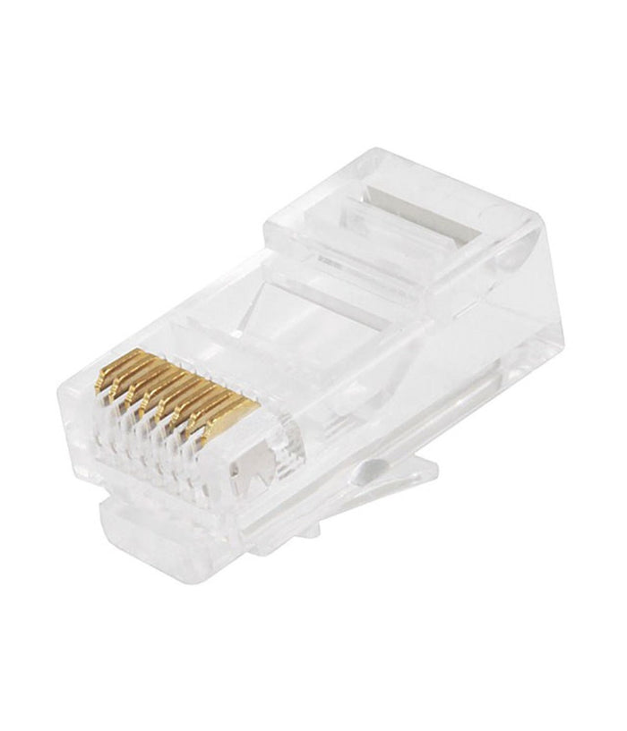 Connettore Lan 8 Poli Ethernet Plug Rj45 Maschio Da Crimpare Per Cavo Di Rrete         