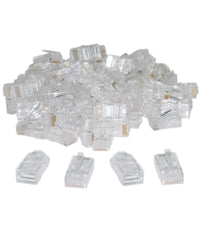 Connettore Lan 8 Poli Ethernet Plug Rj45 Maschio Da Crimpare Per Cavo Di Rrete         