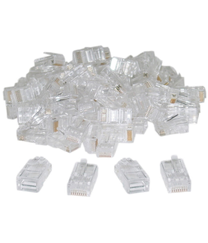 Connettore Lan 8 Poli Ethernet Plug Rj45 Maschio Da Crimpare Per Cavo Di Rrete         