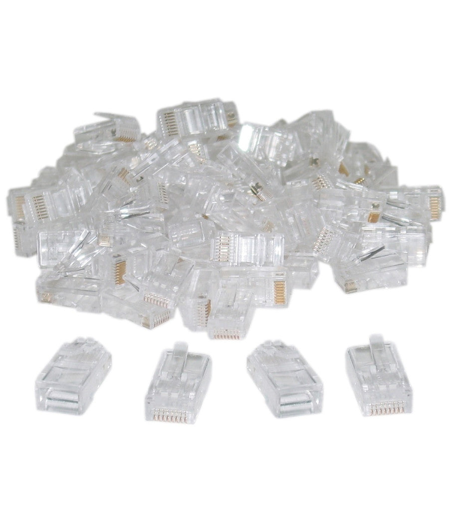 Connettore Lan 8 Poli Ethernet Plug Rj45 Maschio Da Crimpare Per Cavo Di Rrete         