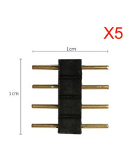 Connettore Maschio Maschio 3528 5050 Per Strip Strisce Led Rgb 4 Pin Controller         