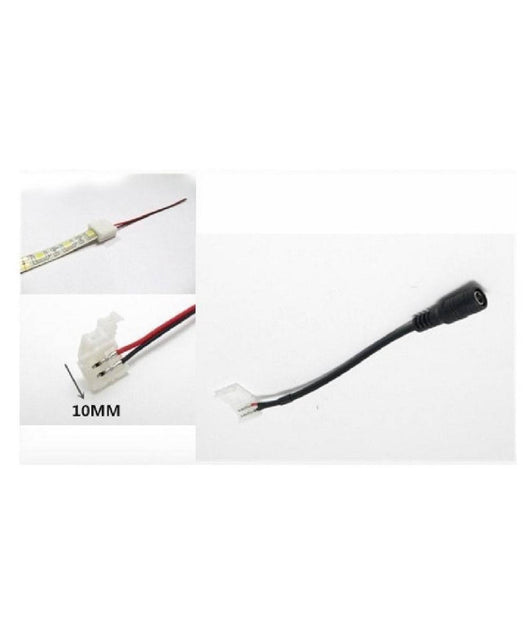 Connettore Per Strisce Led 10mm Clip 2 Pin Jack Per Strip Led Monocolore 10mm-dc         