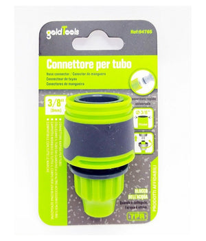 Connettore Raccordo Con Innesto Rapido Per Tubo Da 3/8" 9mm In Plastica 94765         