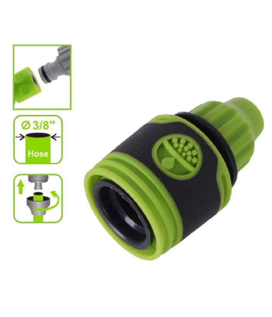 Connettore Raccordo Con Innesto Rapido Per Tubo Da 3/8" 9mm In Plastica 94765         