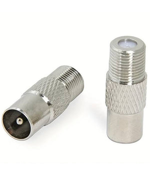 Connettore Satellitare Per Adattatore Maschio A Spinotto Femmina Tv Maxtech C-011         