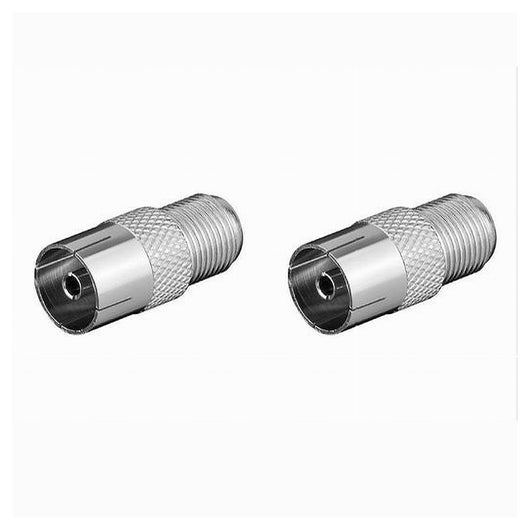 Connettore Spina Antenna Femmina A Presa Coax Adattatore Tv Coassiale Vite C-094         