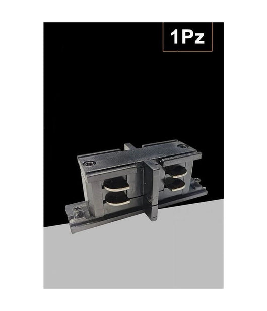 Connettore Tipo I Dritto Giunto Per Binario Trifase Colore Bianco Nero Gf068-d  Nero       