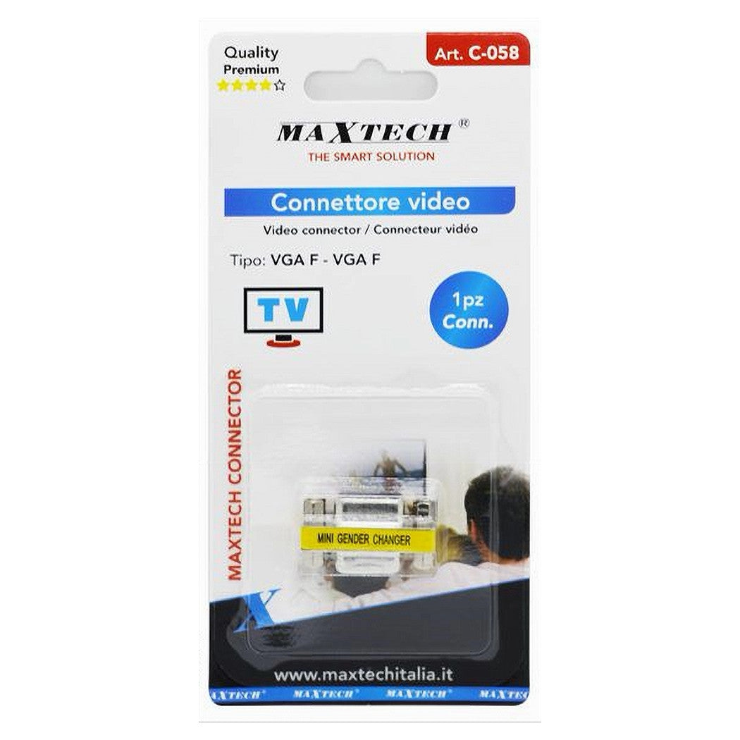 Connettore Vga Femmina A Femmina Video 720p Adattatore Prolunga Cavo Tv C-058         