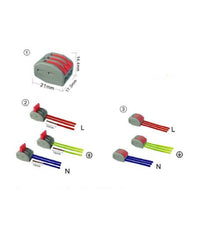 Connettori Morsetti Multipli Con 8 Connettori Universali 3 Poli A 1 Via         