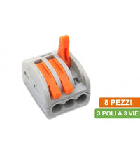 Connettori Morsetti Multipli Con 8 Connettori Universali 3 Poli A 1 Via         