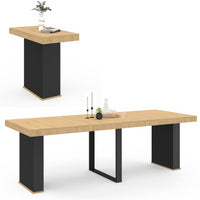 IDMarket - Consola extensible EDEN 10 personas 235cm madera y negro