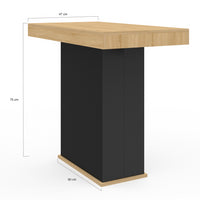 IDMarket - Consola extensible EDEN 10 personas 235cm madera y negro