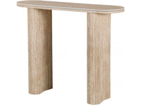 Consolle in travertino e ceramica "Alba" - 100 x 30 x 80 cm - Marrone